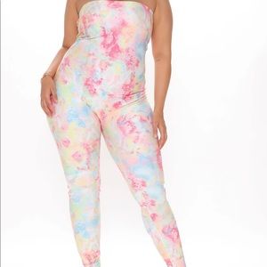 Tunic jumpsuit. Multicolor